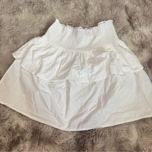 HT 360 Collective White Ruffled Women's Skirt